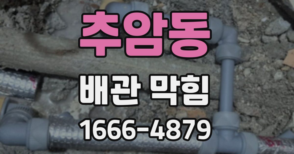 추암동 배관 막힘