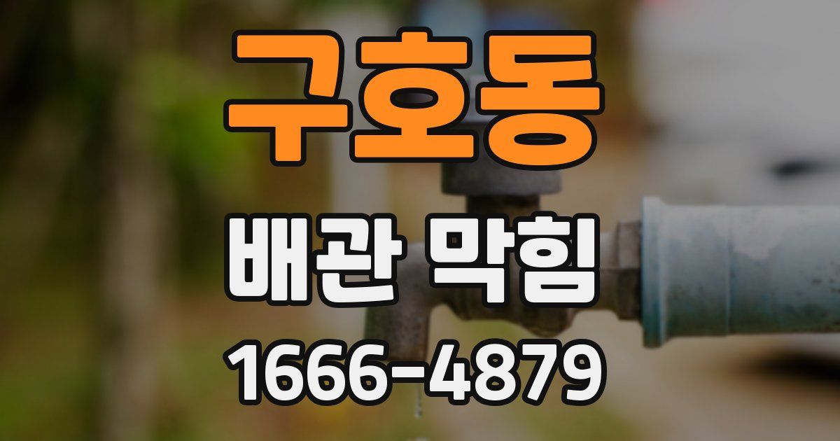 구호동 배관 막힘