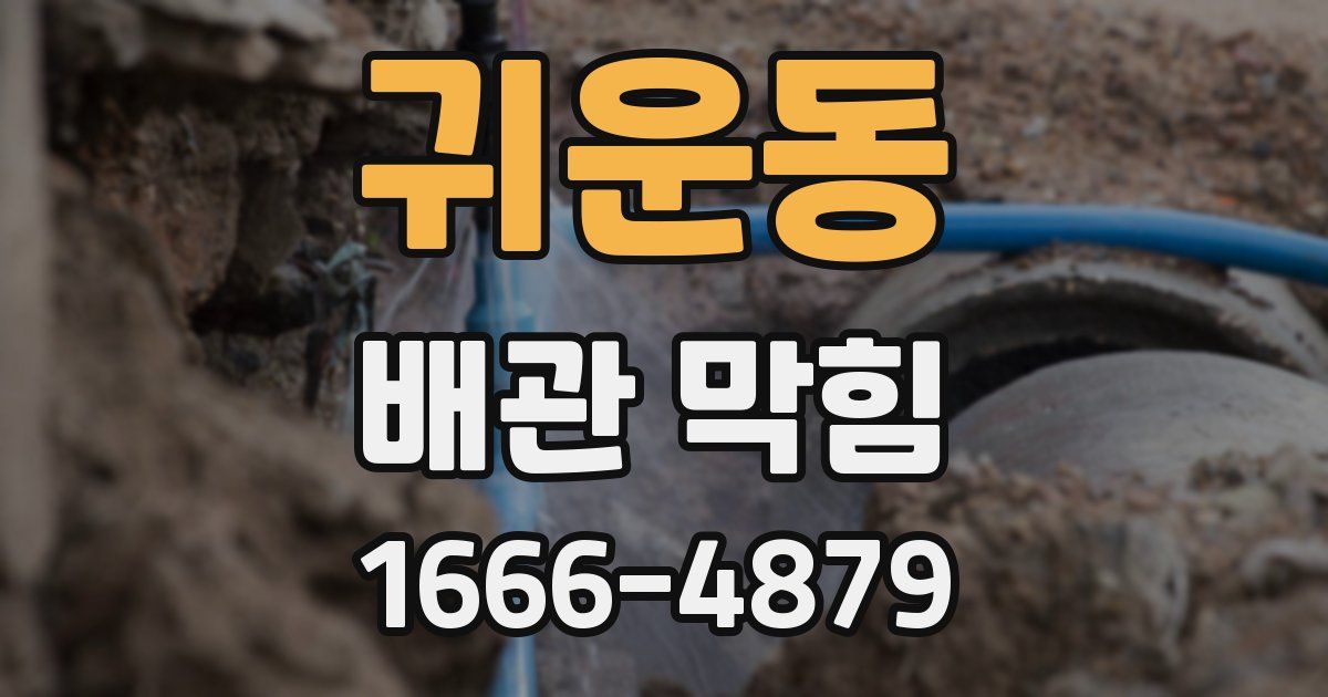 귀운동 배관 막힘