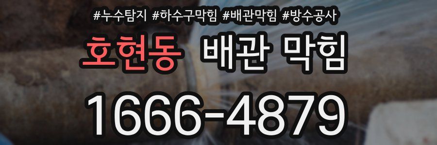 호현동 배관 막힘
