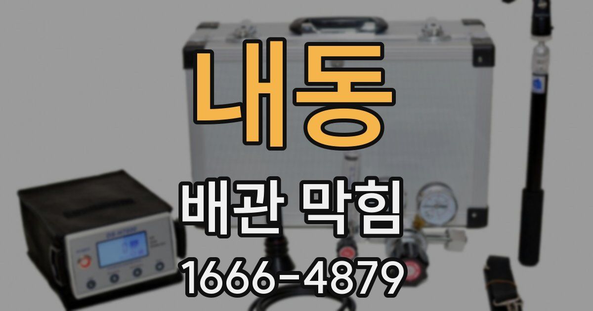 내동 배관 막힘