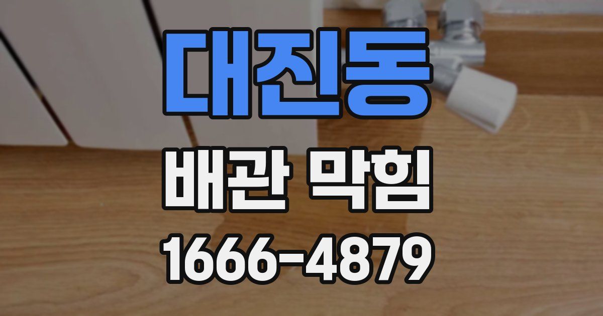대진동 배관 막힘