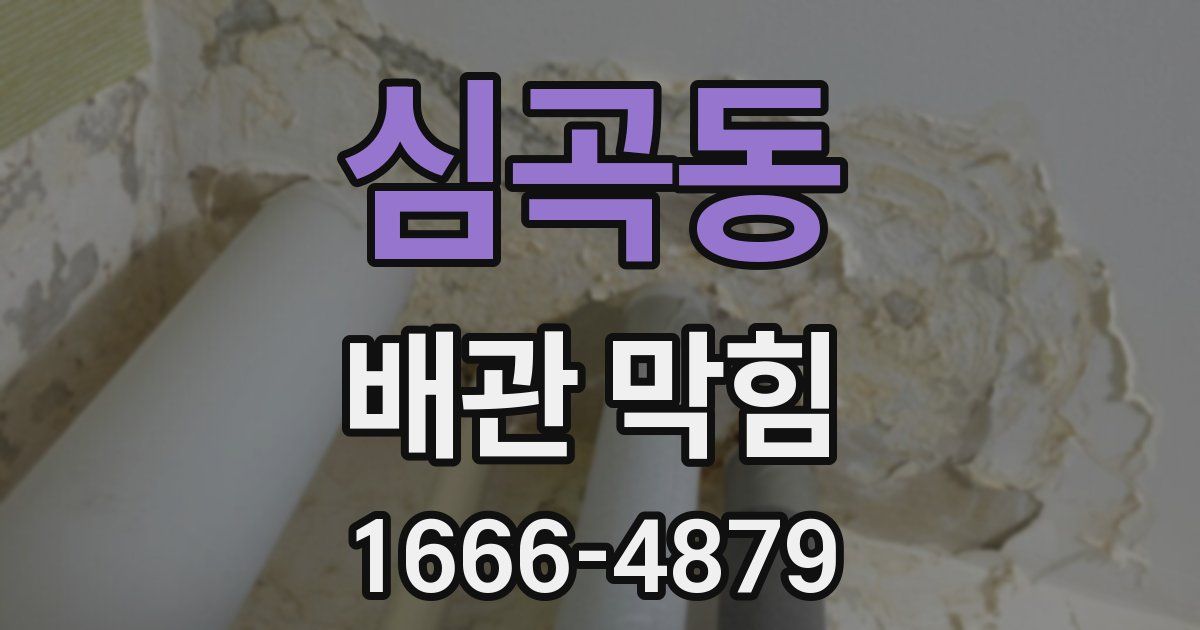 심곡동 배관 막힘