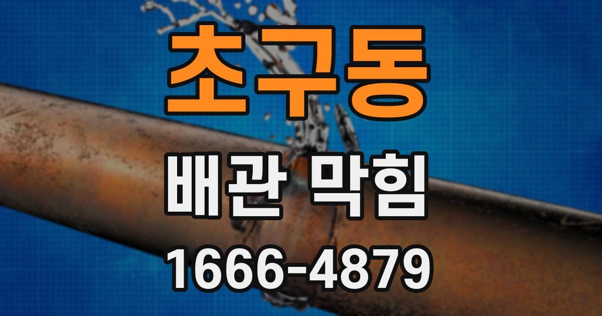 초구동 배관 막힘