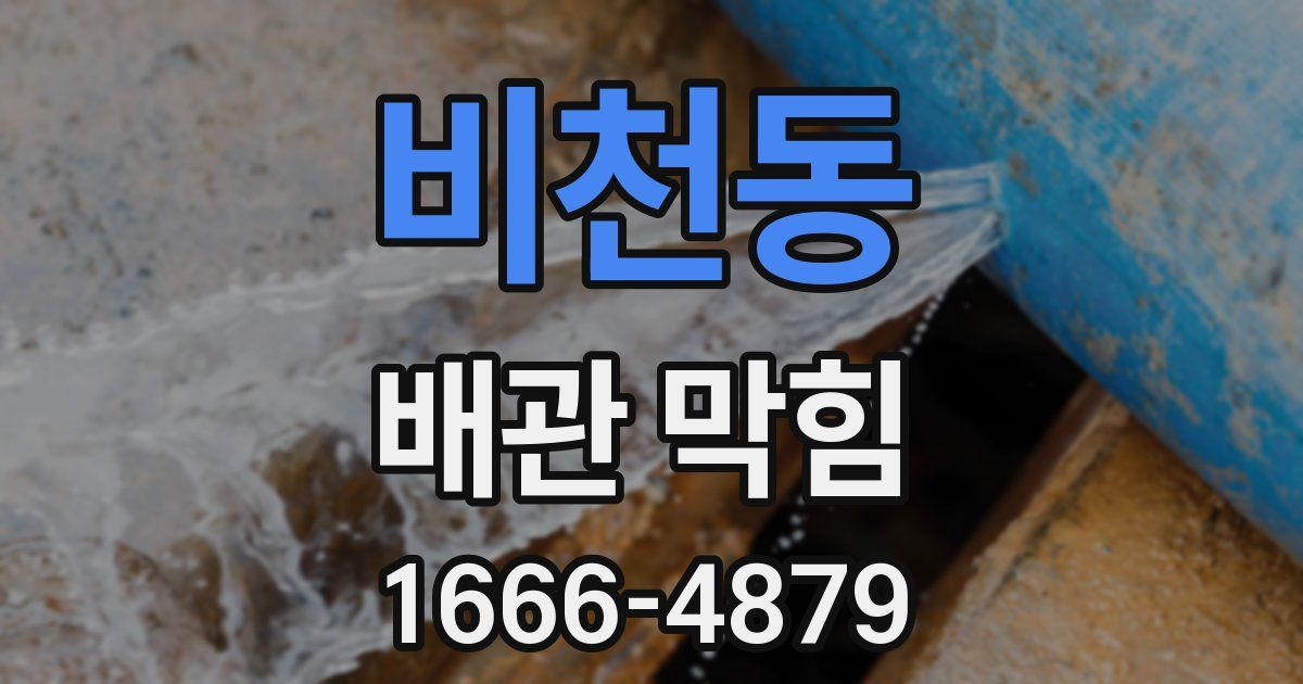 비천동 배관 막힘