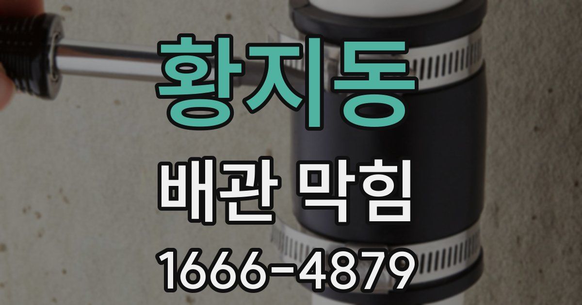 황지동 배관 막힘
