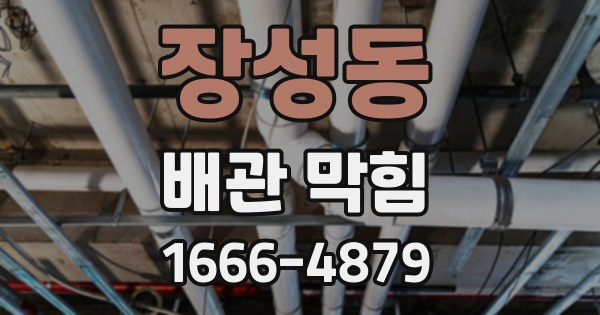 장성동 배관 막힘