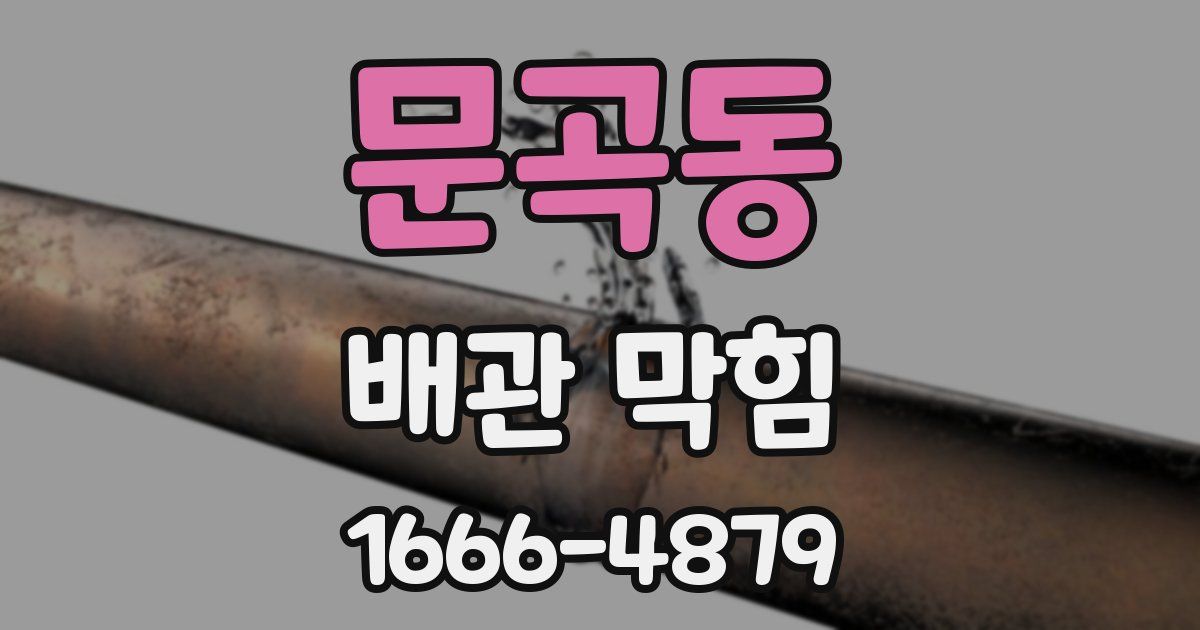 문곡동 배관 막힘