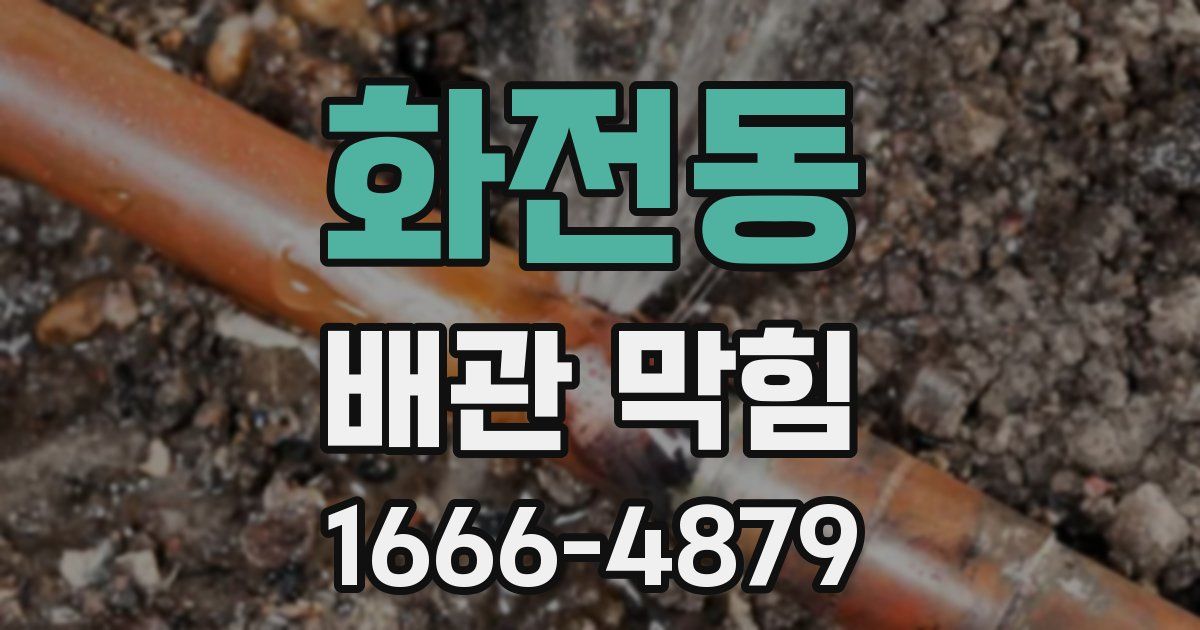 화전동 배관 막힘