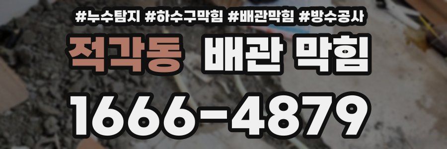 적각동 배관 막힘