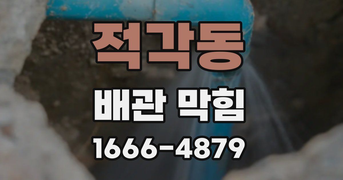 적각동 배관 막힘