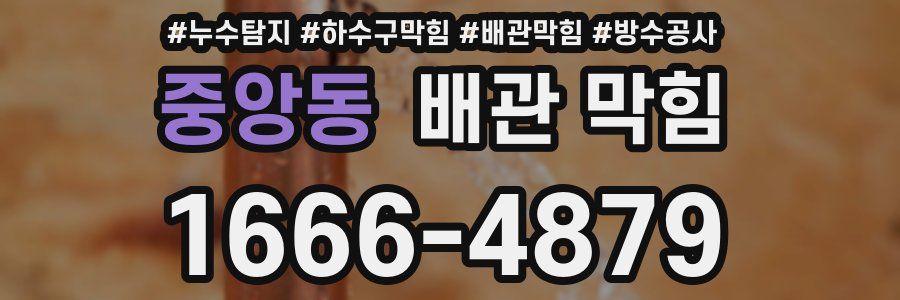 중앙동 배관 막힘