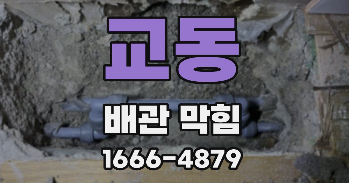 교동 배관 막힘