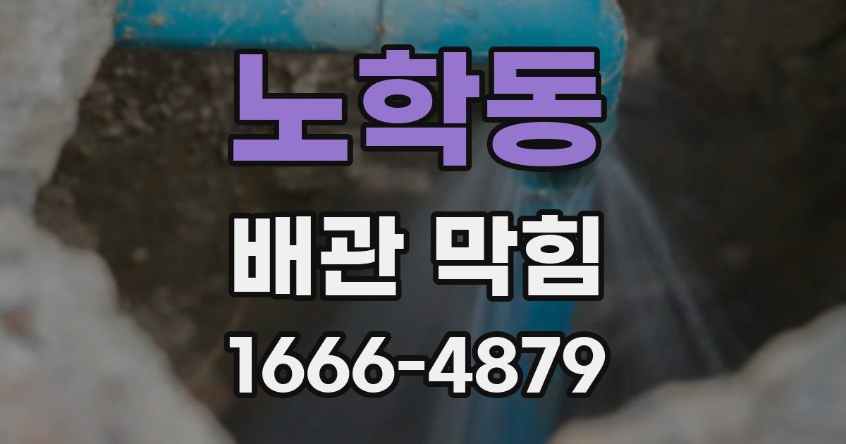 노학동 배관 막힘