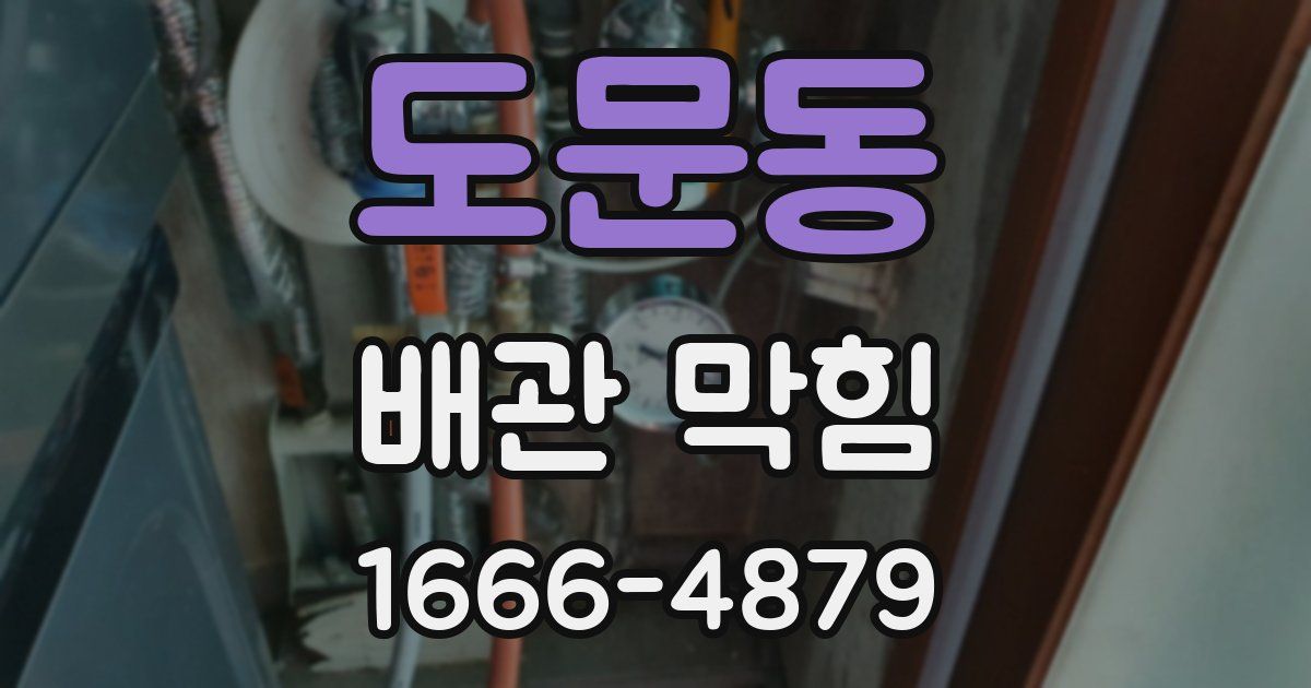 도문동 배관 막힘