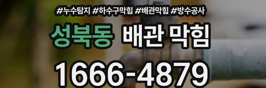 성북동 배관 막힘