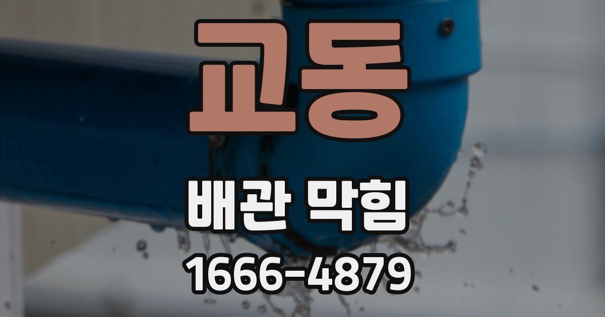 교동 배관 막힘
