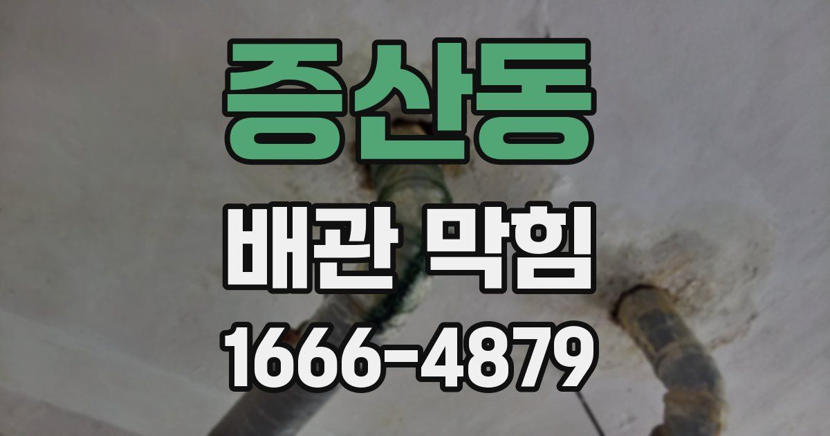 증산동 배관 막힘