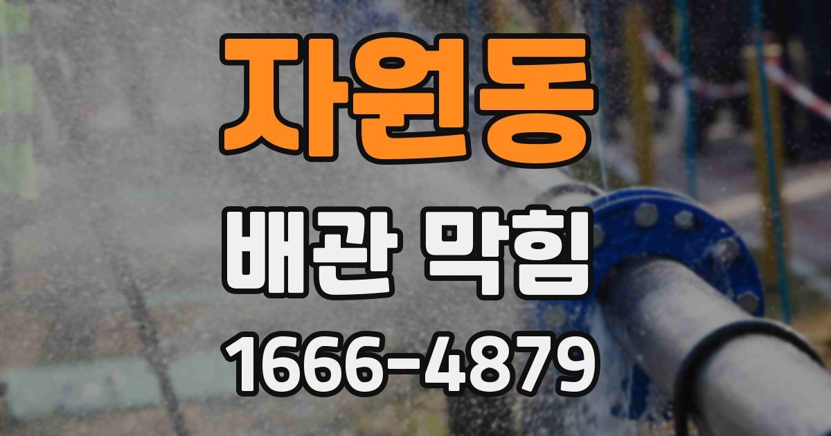 자원동 배관 막힘
