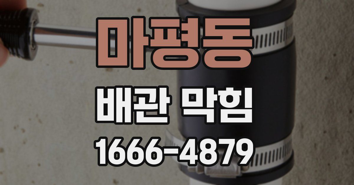 마평동 배관 막힘
