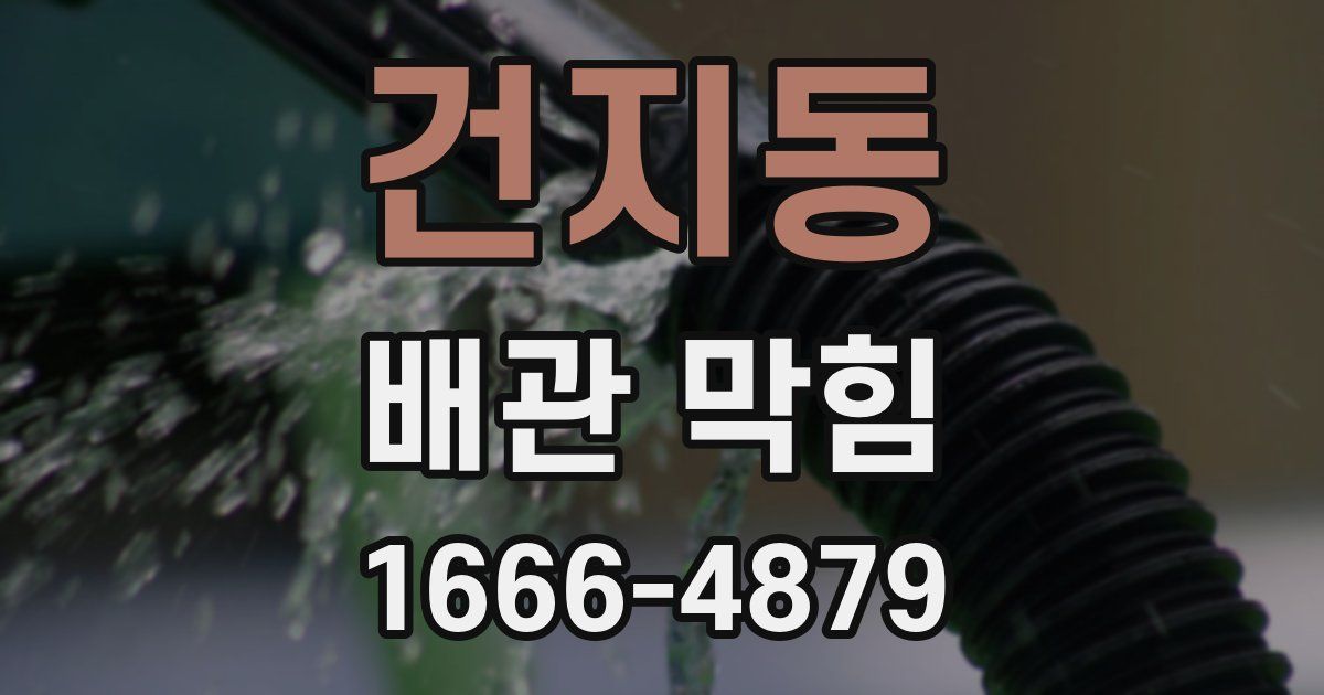 건지동 배관 막힘