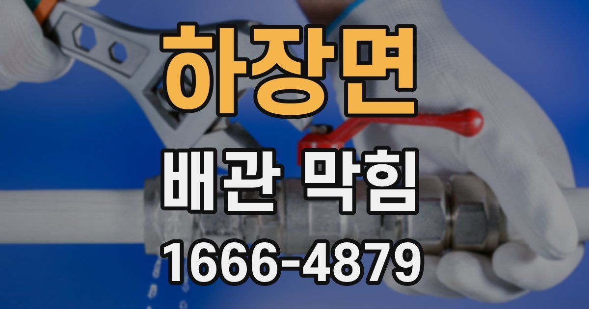 하장면 배관 막힘