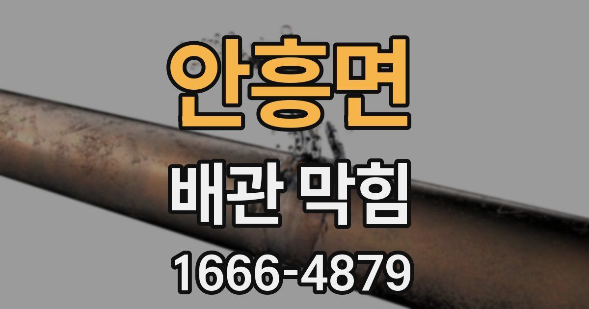 안흥면 배관 막힘