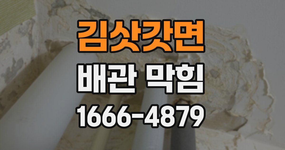 김삿갓면 배관 막힘