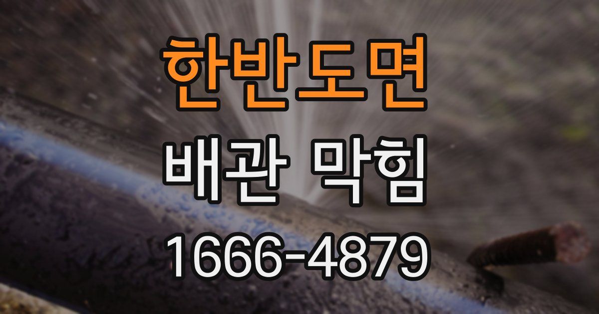 한반도면 배관 막힘