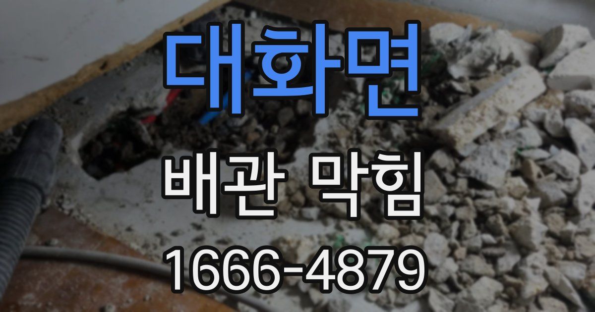 대화면 배관 막힘