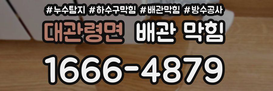 대관령면 배관 막힘