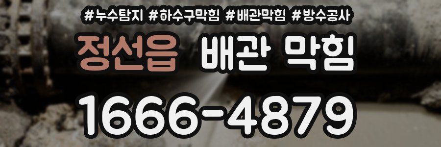 정선읍 배관 막힘