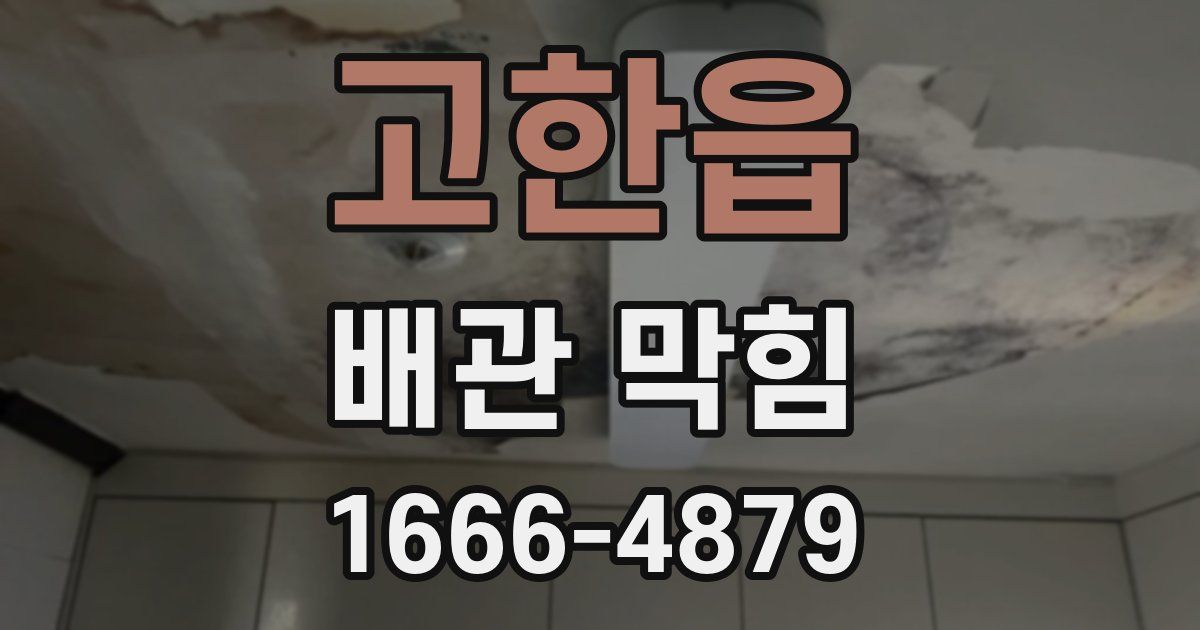 고한읍 배관 막힘