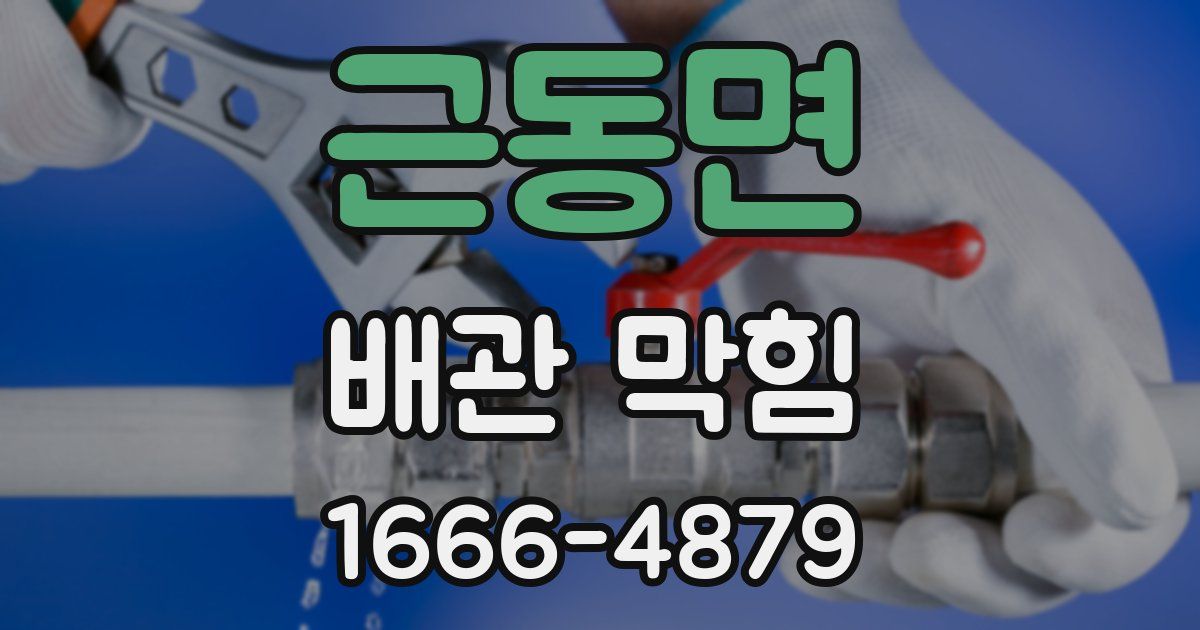 근동면 배관 막힘