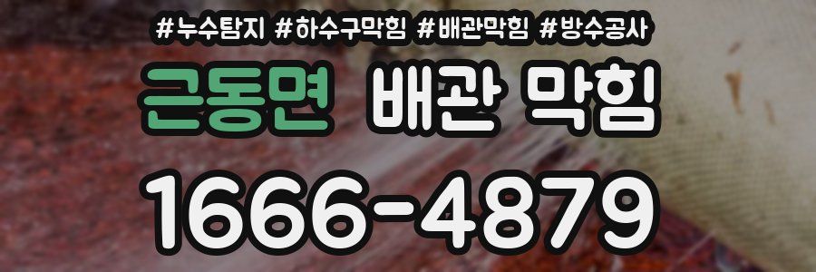근동면 배관 막힘