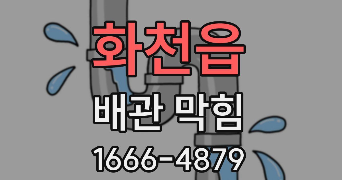 화천읍 배관 막힘