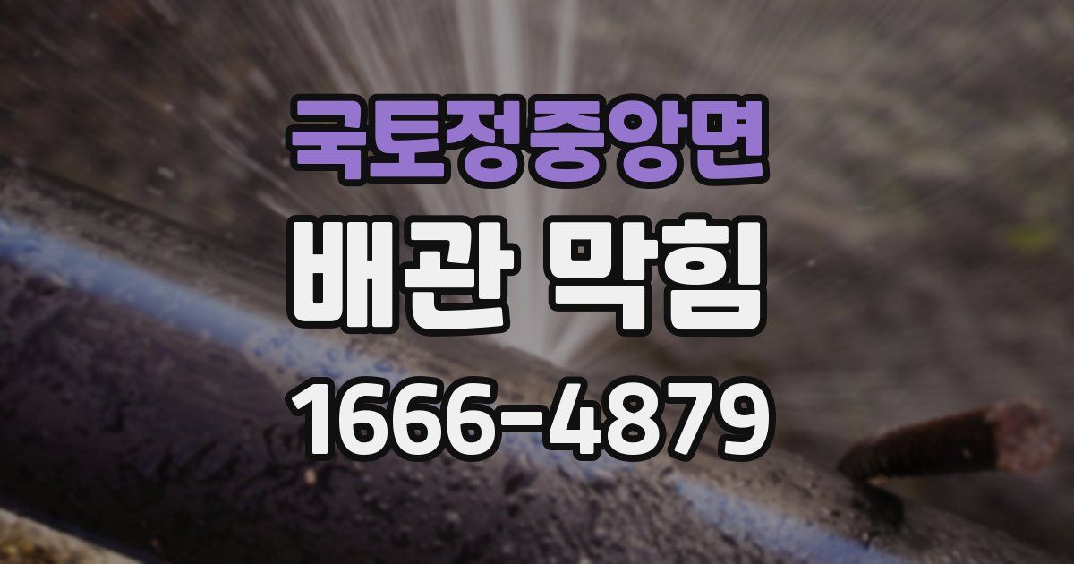 국토정중앙면 배관 막힘