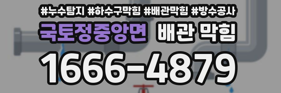 국토정중앙면 배관 막힘