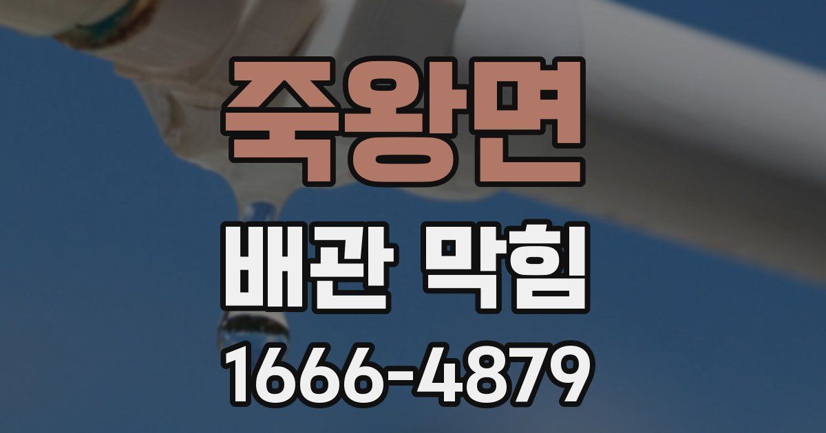 죽왕면 배관 막힘