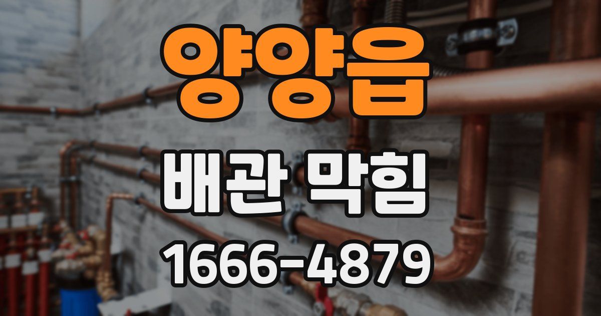 양양읍 배관 막힘