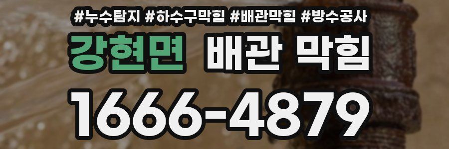 강현면 배관 막힘