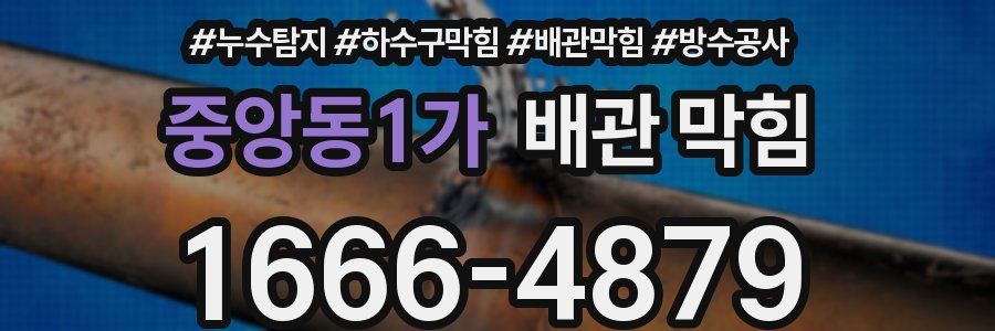 중앙동1가 배관 막힘