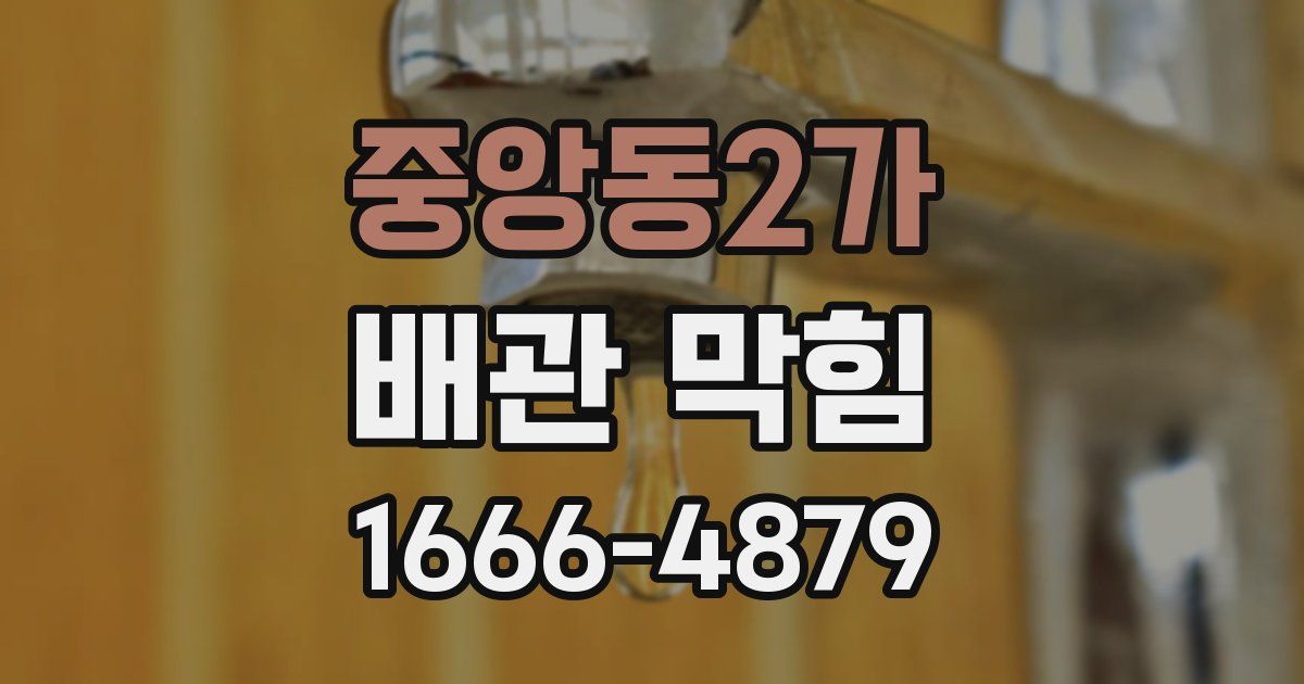 중앙동2가 배관 막힘