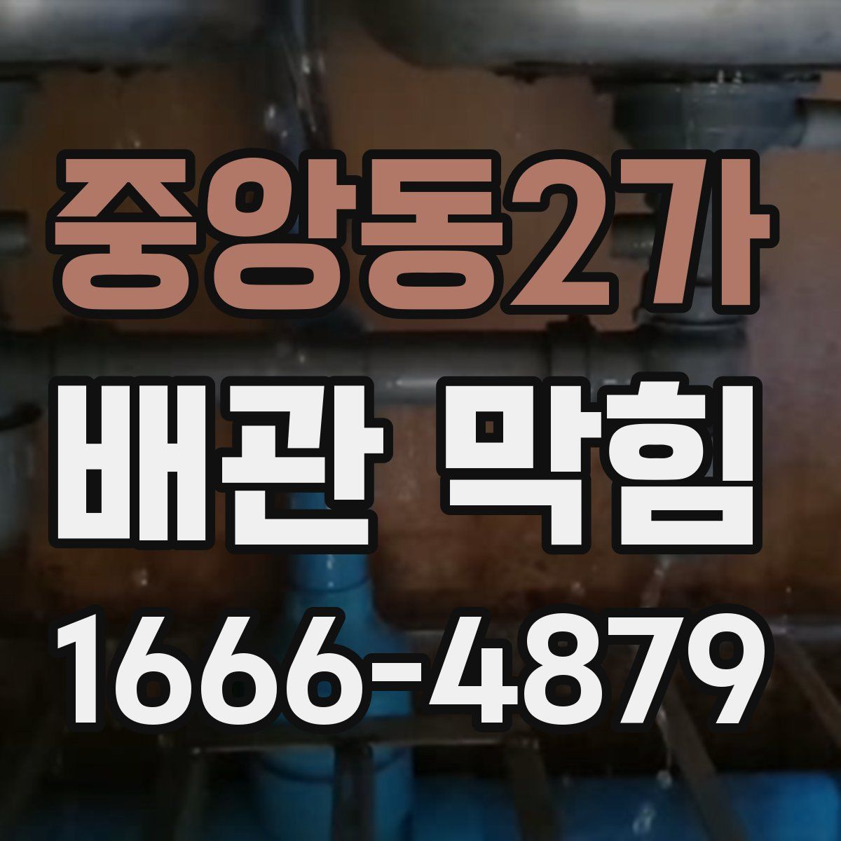 중앙동2가 배관 막힘