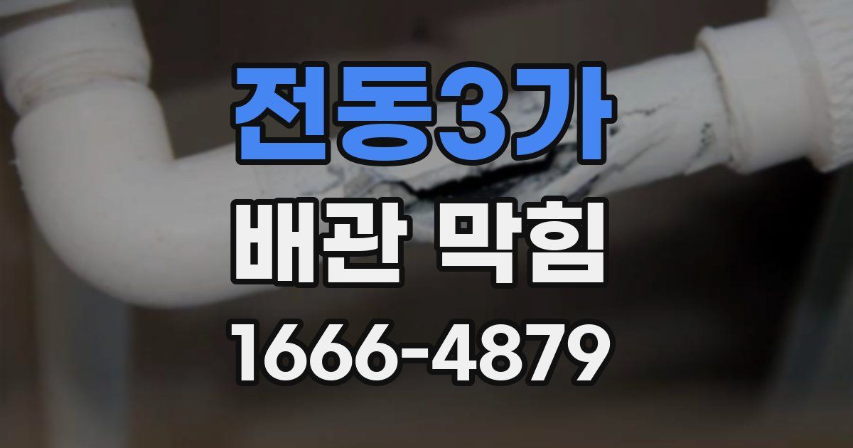 전동3가 배관 막힘