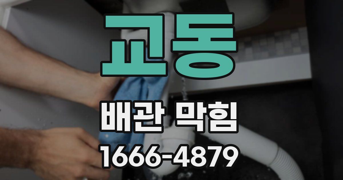 교동 배관 막힘