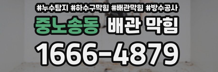 중노송동 배관 막힘