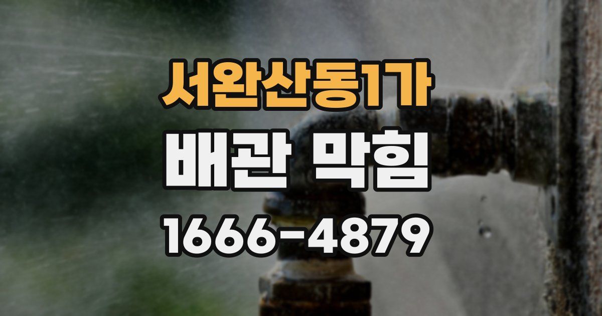 서완산동1가 배관 막힘
