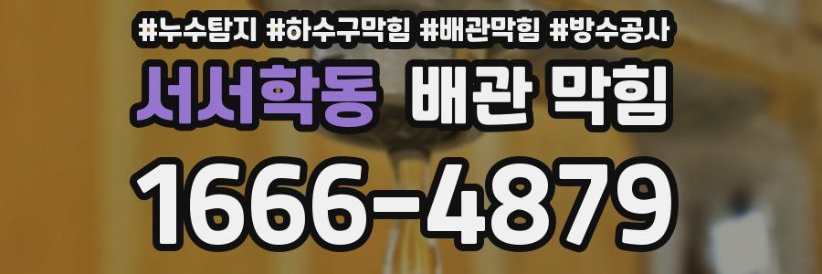 서서학동 배관 막힘