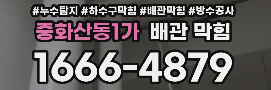 중화산동1가 배관 막힘